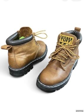 Roots  Brown Leather Hiking Lace  Boots Size 6 L